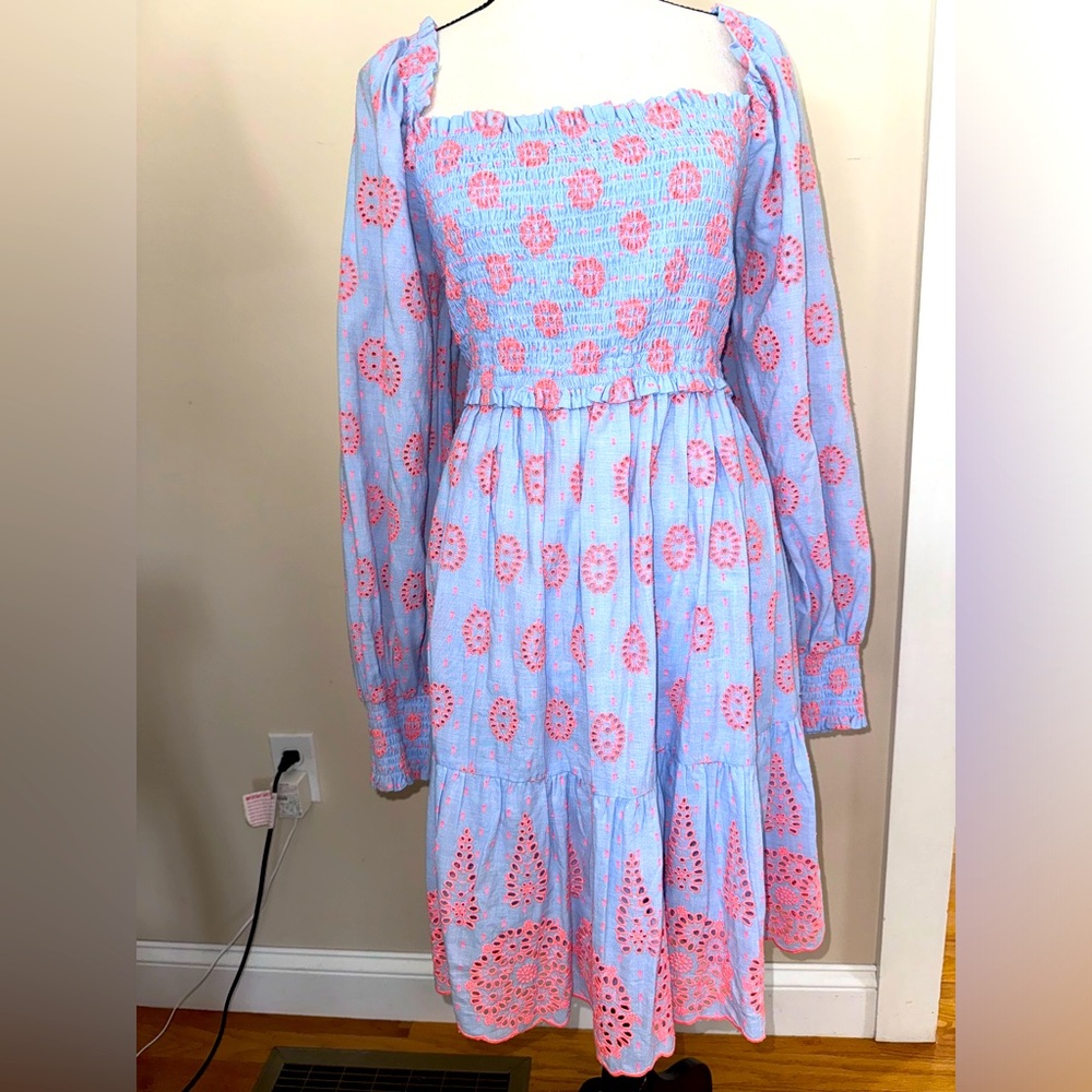 Lilly Pulitzer Rainna Smocked Eyelet Dress